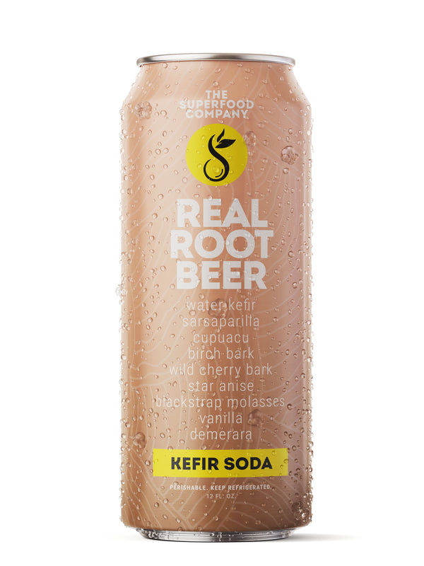 8-Pack of Real Root Beer Kefir Soda