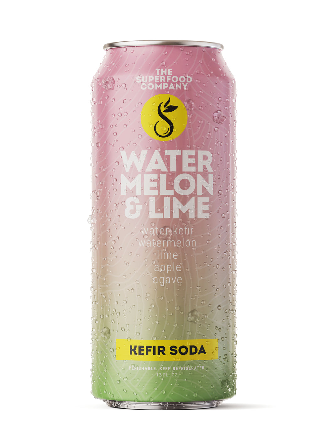 8Pack of Watermelon & Lime Kefir Soda The Superfood Company