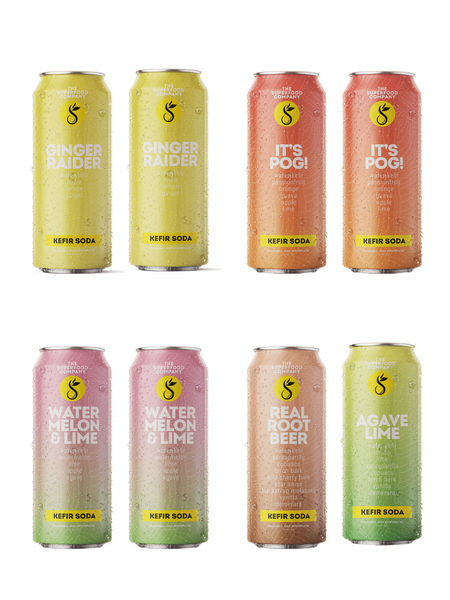 8-Pack Caffeine Free Kefir Sodas – The Superfood Company